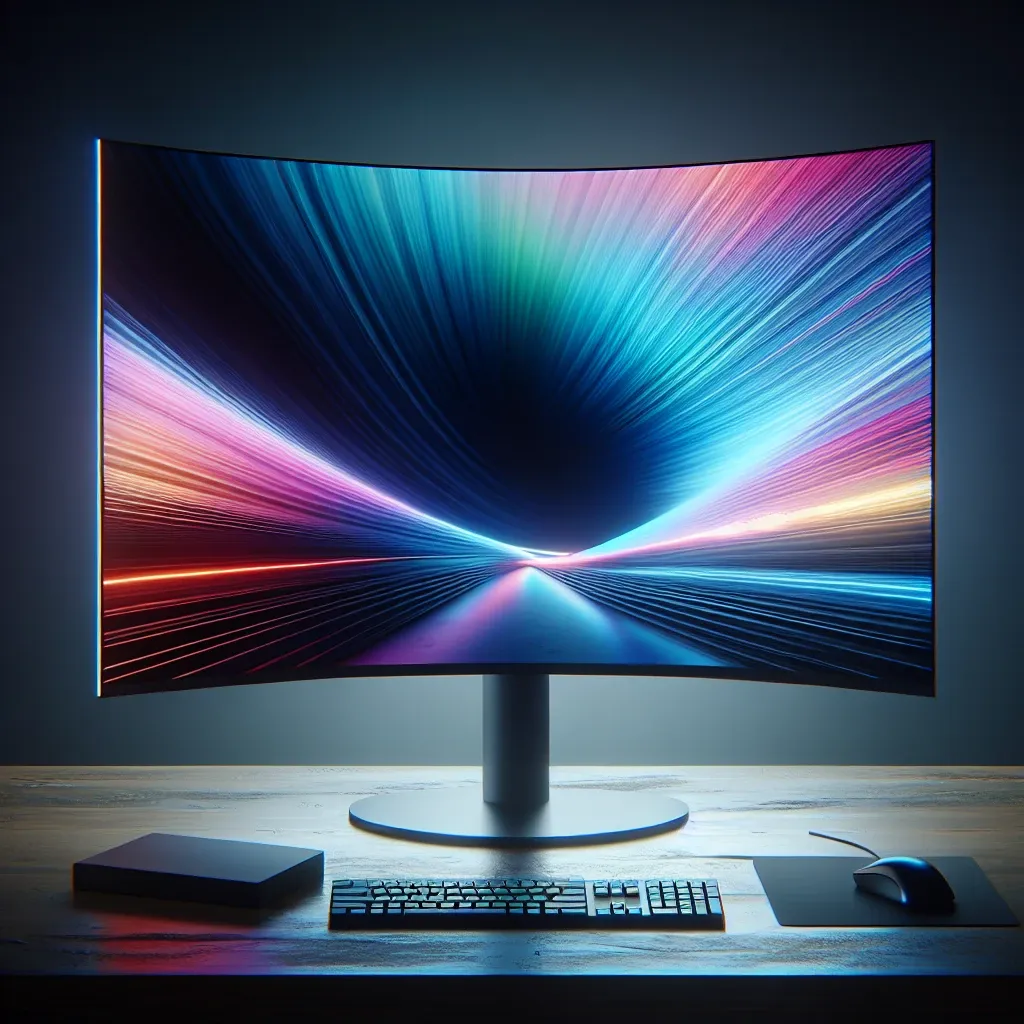 "Alienware OLED ultrawide monitor showcasing vibrant colors and immersive gaming experience, impressing users with its sleek design and cutting-edge technology."